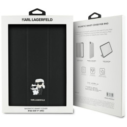 Etui Karl Lagerfeld Saffiano Magnetic Karl &Choupette do iPad Air 11" 2024, czarne
