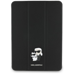 Etui Karl Lagerfeld Saffiano Magnetic Karl &Choupette do iPad Pro 11" 2024, czarne