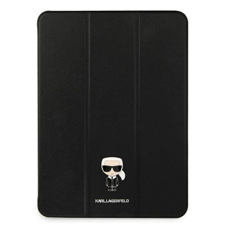 Etui z klapką Karl Lagerfeld Saffiano Karl Iconic do iPad 12.9" Pro 2021, czarne