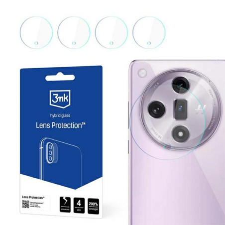 Szkło na obiektyw aparatu 3mk Lens Protection do Oppo Find X7, 4szt