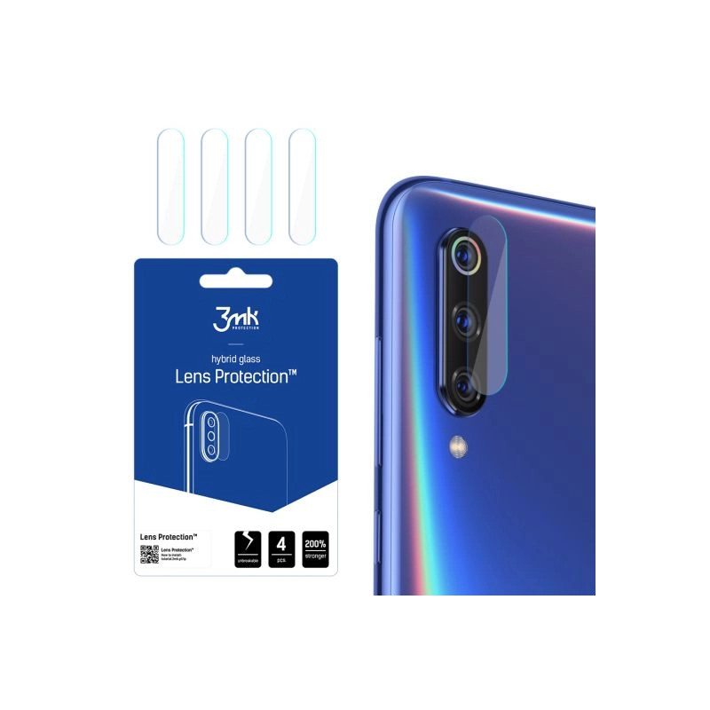Szkło na obiektyw aparatu 3mk Lens Protection do Xiaomi Mi9T, 4szt