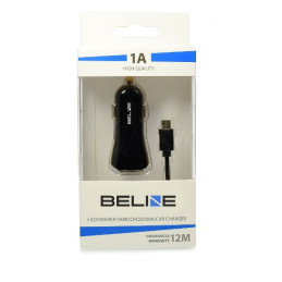 Ładowarka Samochodowa Beline 1xUSB + microUSB 1A czarna
