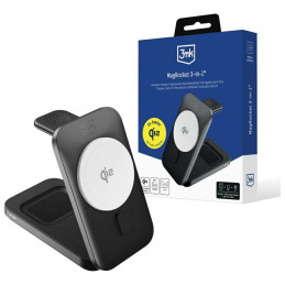 Ładowarka bezprzewodowa 15W Qi2 MPP MagSafe - 3mk MagRocket 3-in-1