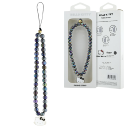 Zawieszka na telefon Hello Kitty Pearls Kitty Head, czarny