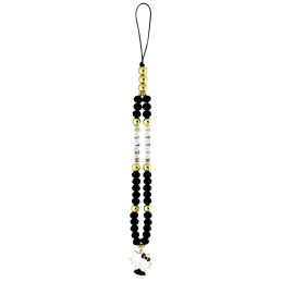 Zawieszka na telefon Hello Kitty Pearls and Beads Kitty Charm, czarny