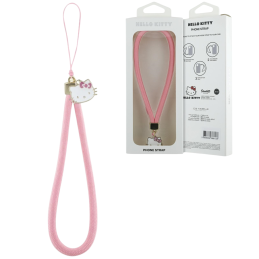 Zawieszka na telefon Hello Kitty Nylon Cord Kitty Head, różowy