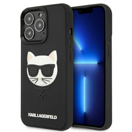 Etui Karl Lagerfeld 3D Rubber Choupette do iPhone 13 Pro / 13, czarne