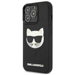 Etui Karl Lagerfeld 3D Rubber Choupette do iPhone 13 Pro / 13, czarne