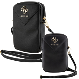 Torebka Guess Zip Triangle 4G, czarne