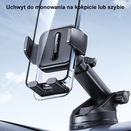 Uchwyt na kokpit/do szyby USAMS czarny