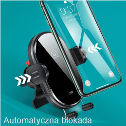 Uchwyt indukcyjny USAMS US-CD132 15W Automatic do kratki went. czarny