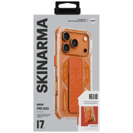 Etui Skinarma Helio do iPhone 17 Pro Magnetic Charging + Grip Stand pomarańczowy