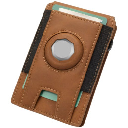 Portfel MajesticLine RFID z miejscem na lokalizator brązowy