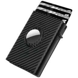 Portfel MajesticLine RFID z miejscem na lokalizator czarny