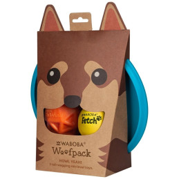 Zestaw dla psa Waboba Woofpack 2x piłeczka 1x frisbee