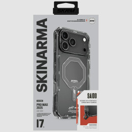 Etui Skinarma Saido MagSafe do iPhone 17 Pro Max grafitowy