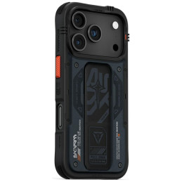 Etui Skinarma Aegis do MagSafe + Grip Stand do iPhone 17 Pro, granatowy