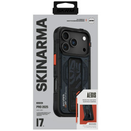 Etui Skinarma Aegis do MagSafe + Grip Stand do iPhone 17 Pro, granatowy