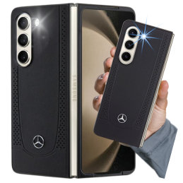 Etui Mercedes Leather Urban Line do  Galaxy Z Fold5, czarne