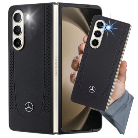 Etui Mercedes Leather Urban Line do  Galaxy Z Fold5, czarne