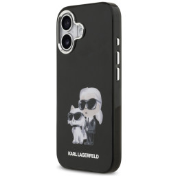 Etui Karl Lagerfeld IML Aquarelle Karl & Choupette & Logo MagSafe do iPhone 17 czarny