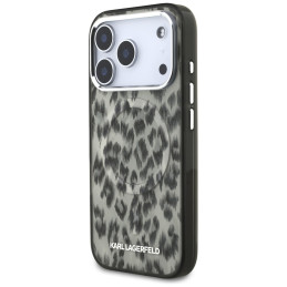 Etui Karl Lagerfeld IML Leopard Pattern MagSafe do iPhone 17 Pro brązowy