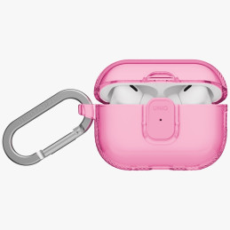Etui UNIQ Glase Pro do AirPods Pro 3 Lock Case różowy
