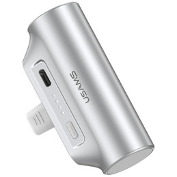 Powerbank USAMS PB79 Mini Tail Plug Portable 3000mAh USB-C srebrny