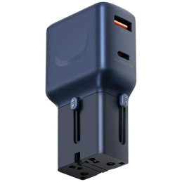 Ładowarka sieciowa Energea TravelGo Adapter 35 USB-A/USB-C 35W niebieski