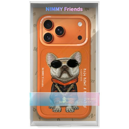 Etui Nimmy Glasses Cool Dog do iPhone 17 Pro pomarańczowy