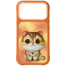Etui Nimmy Big Eyed Pet 2.0 Cat do iPhone 17 Pro pomarańczowy