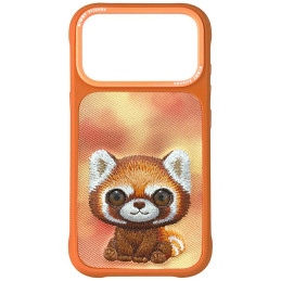 Etui Nimmy Big Eyed Pet 2.0 Raccoon do iPhone 17 Pro Max pomarańczowy