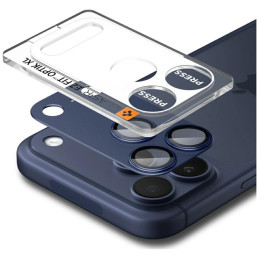 Ochrona na obiektyw aparatu Spigen Glas.Tr Camera EZ FIT Optik Pro XL do Apple iPhone 17 Pro niebieski