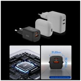 Ładowarka sieciowa Spigen Essential EE352EU 35W USB-C/USB-A czarny