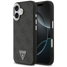Etui Guess 4G Triangle Logo MagSafe do iPhone 17 czarny srebrny