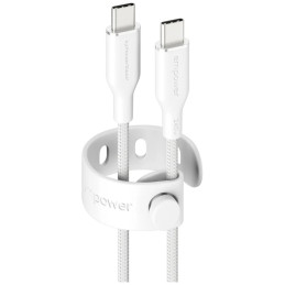 Kabel empower by PanzerGlass Racing 240W USB-C do USB-C 2m srebrno-biały