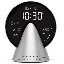 Budzik Lexon Conic Clock aluminium