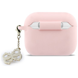 Etui Guess Silicone 4G Charm do AirPods Pro 3 różowy