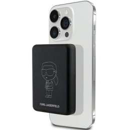 Karl Lagerfeld Powerbank indukcyjny NFT Outline Ikonik MagSafe 5000mAh czarny
