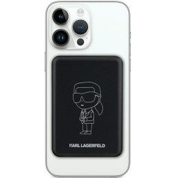Karl Lagerfeld Powerbank indukcyjny NFT Outline Ikonik MagSafe 5000mAh czarny