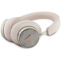 Słuchawki nauszne Guess 4G Triangle Logo Bluetooth ENC różowy