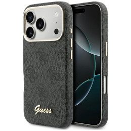 Etui Guess 4G Script MagSafe do iPhone 17 Pro Max czarny