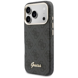 Etui Guess 4G Script MagSafe do iPhone 17 Pro Max czarny