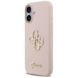 Etui Guess Silicone Big 4G Script do iPhone 17 różowy