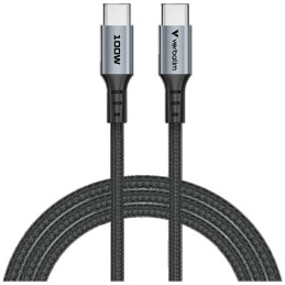 Kabel Verbatim Sync & Charge USB-C do USB-C 100W PD3.0/QC3.0 120cm czarny