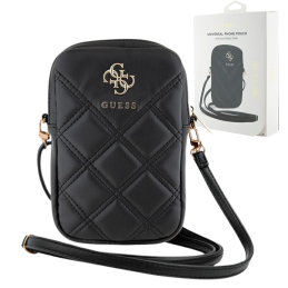 Torebka Guess Zip Quilted 4G, czarne