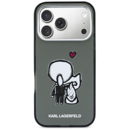 Etui Karl Lagerfeld Karl & Choupette Back MagSafe do iPhone 17 Pro Max czarny