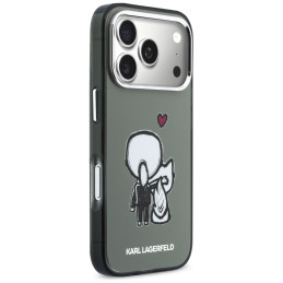 Etui Karl Lagerfeld Karl & Choupette Back MagSafe do iPhone 17 Pro Max czarny