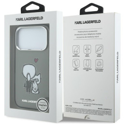 Etui Karl Lagerfeld Karl & Choupette Back MagSafe do iPhone 17 Pro Max czarny