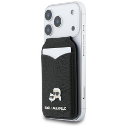 Portfel z lusterkiem Karl Lagerfeld Stand Mirror MagSafe czarny